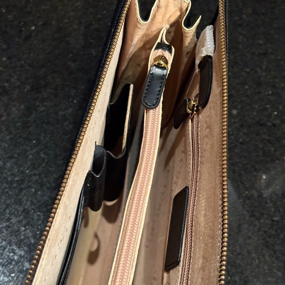 Black Leather Men's Clutch by A. Testoni